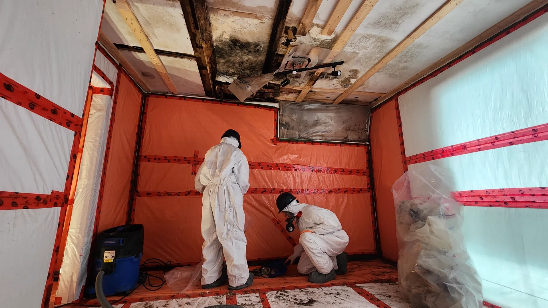 Relief Restorations team working on a large-scale property restoration project in Winnipeg, Manitoba